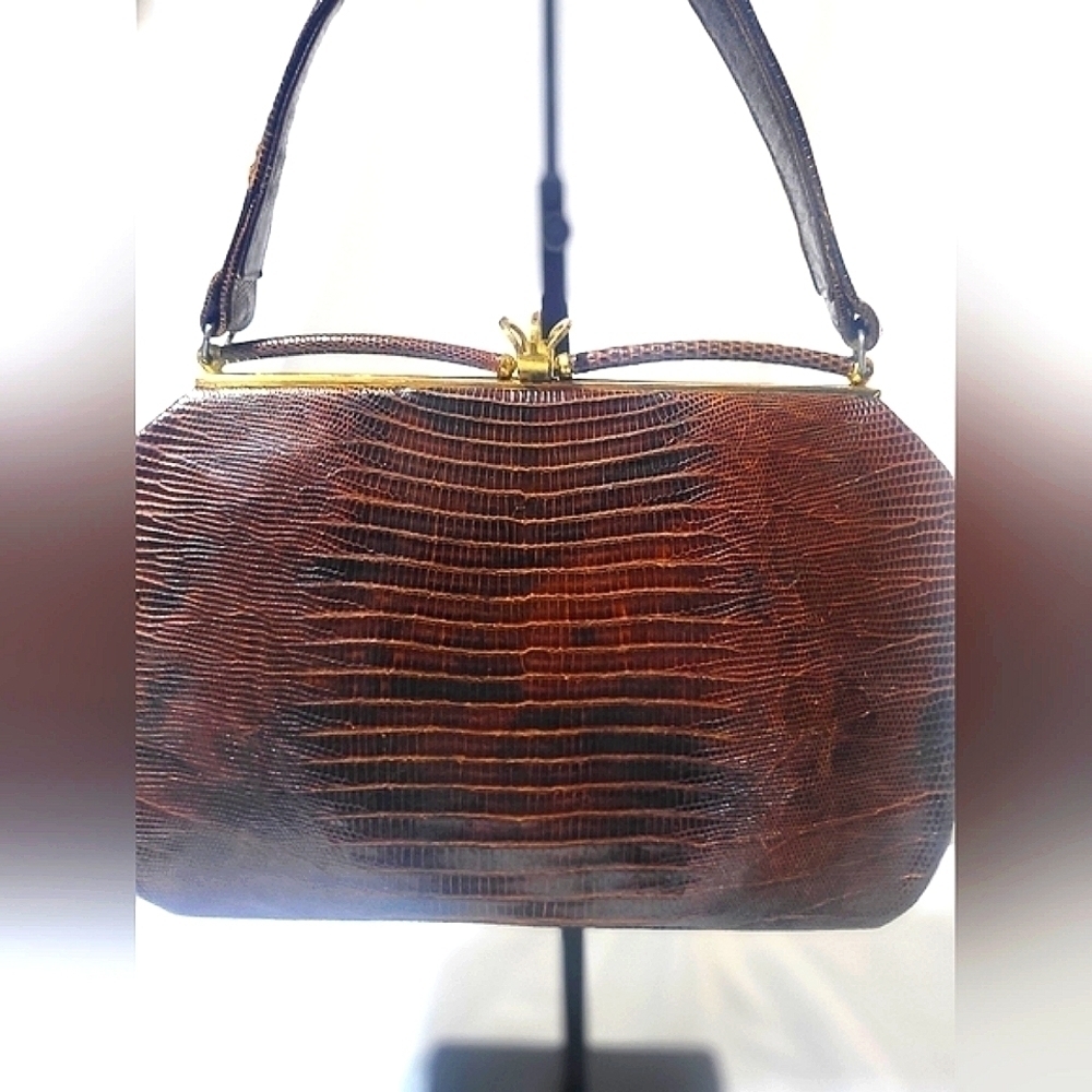 Bellestone Vintage 1950s Reptile Skin bag